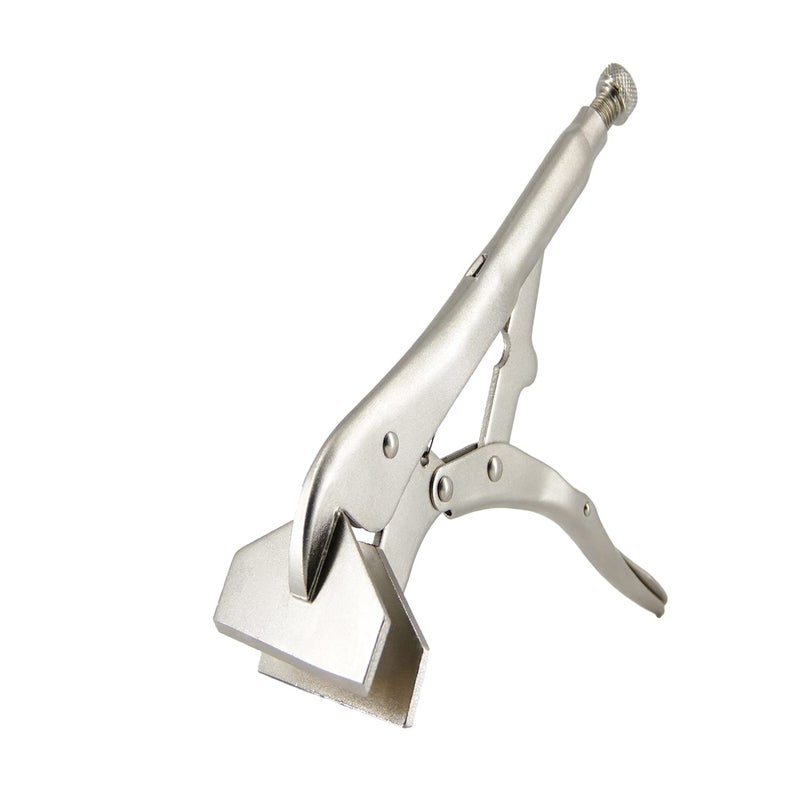 GOSWIFT 10-inch Locking Sheet Metal Clamp, Heavy Duty Sheet Metal Grip Tool, Heat-Treated Nickle Plated Welding Plier - Image 1